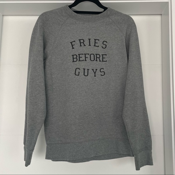 EUC brunette the label ‘Fries before Guys’ sweatshirt - Picture 1 of 2